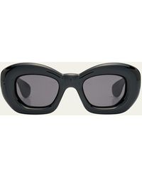 Loewe - Inflated Monochrome Acetate Butterfly Sunglasses - Lyst
