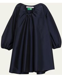 BERNADETTE - Puff-sleeve Taffeta Mini Dress - Lyst