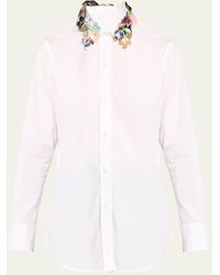 Libertine - Button Town Embellished-collar New Classic Shirt - Lyst