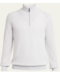 Brioni - Cashmere-wool Quarter-zip Sweater - Lyst