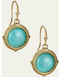 Armenta - Old World Turquoise/quartz Drop Earrings W/ Diamonds & 18k Gold - Lyst