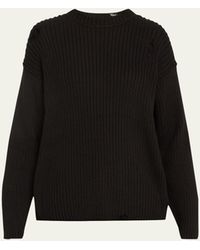 Bliss and Mischief - Freddy Ripped Cotton Knit Crew Sweater - Lyst