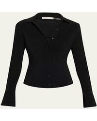 Alice + Olivia - Freya Fitted Button-Front Top - Lyst