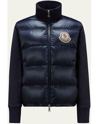 Moncler - Zip-up Cardigan With Puffer Front - Lyst