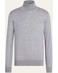 ZEGNA - Cashmere-silk Casheta Light Turtleneck Sweater - Lyst