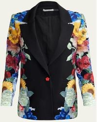 Alice + Olivia - Denny Notch-Collar Boyfriend Blazer - Lyst