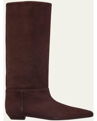 Proenza Schouler - Trap Flat Leather Knee-High Boots - Lyst