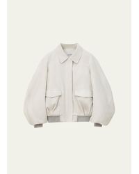 Loewe - Suede Oversized Bomber Jacket - Lyst