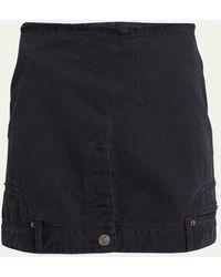 Balenciaga - Upside Down Denim Mini Skirt - Lyst