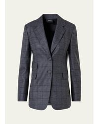 Akris - Arie Prince Of Whales Wool Flannel Single-Breasted Jacket - Lyst