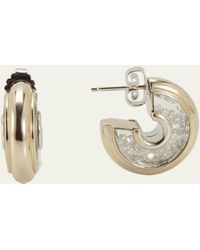 Moritz Glik - 18k White Gold Letra 15 Kaleidoscope Shaker Huggie Hoop Earrings - Lyst