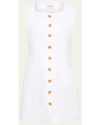 Posse - Emma Button-Front Mini Dress - Lyst