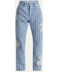 Amiri - Floral Embroidered Ma Quad Jeans - Lyst