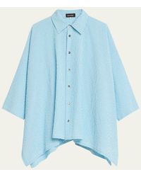 Eskandar - Dps Short-sleeve Shirt With Collar (mid Plus Length) - Lyst
