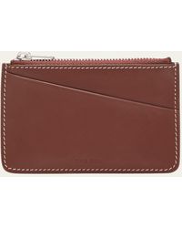The Row - Zip Wallet In Calf Leather - Lyst