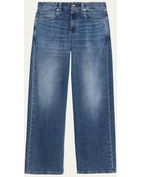 Brunello Cucinelli - Straight-Leg Medium Wash Denim Jeans - Lyst