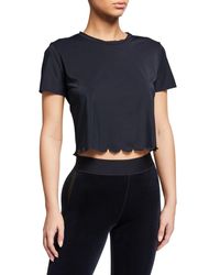 Ultracor Cropped Chinoiserie T-shirt - Black