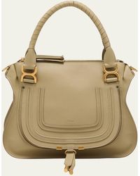 Chloé - Marcie Medium Double Carry Satchel Bag In Grained Leather - Lyst