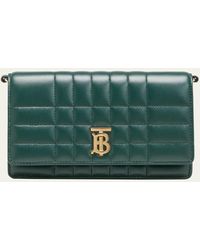 Burberry - Lola Check Quilted Leather Clutch Bag - Lyst