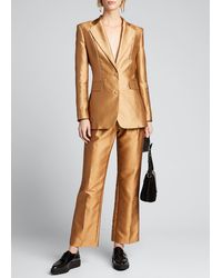 Max Mara Venere Silk Shantung Trousers - Multicolour