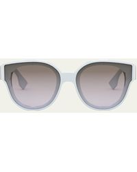 Fendi - First Blue Acetate Round Sunglasses - Lyst