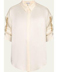 Loewe - Chain-sleeve Button Down Blouse - Lyst