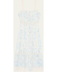 LoveShackFancy - Judalon Cotton Midi Dress - Lyst