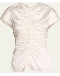 TOVE - Fiana Ruched Silk Top - Lyst