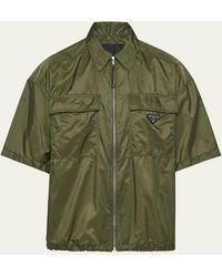 Prada - Re-nylon Zip-front Shirt - Lyst