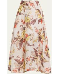 Zimmermann - Matchmaker Floral Flare Maxi Skirt - Lyst