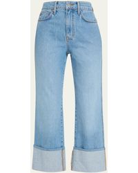Veronica Beard - Dylan High Rise Straight Cuffed Jeans - Lyst