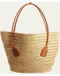 Bottega Veneta - Arco Medium Crochet Raffia Shoulder Bag - Lyst