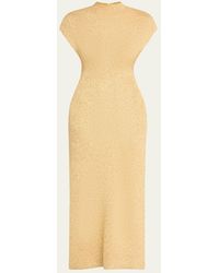 Lela Rose - Mock-Neck Sequin Knit Ankle Dress - Lyst