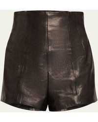 Khaite - Lennman High-waist Leather Shorts - Lyst