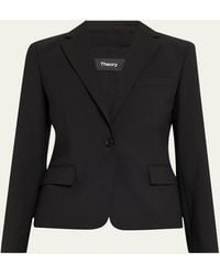 Theory - Slim One-Button Jacket - Lyst