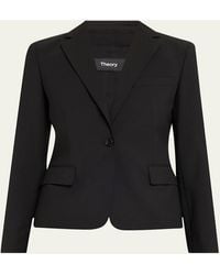 Theory - Slim One-Button Jacket - Lyst