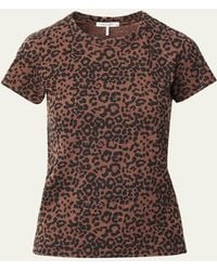Rag & Bone - Short-Sleeve Leopard Tee - Lyst