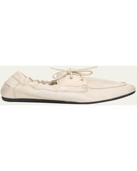 Prada - Leather Driver Loafers - Lyst