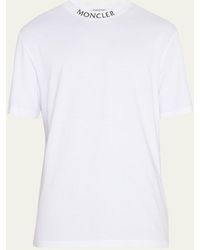 Moncler - Logo-neck T-shirt - Lyst