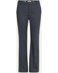 Vince - Pinstripe Wool-blend Flannel Trousers - Lyst