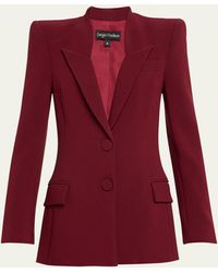 Sergio Hudson - Strong-shoulder Double-breasted Blazer Jacket - Lyst