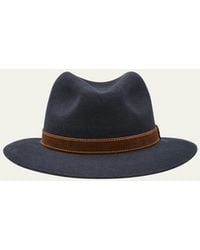 Borsalino - Alessandria Leather-band Wool Fedora Hat - Lyst