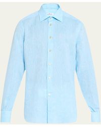 Kiton - Linen Casual Button-down Shirt - Lyst
