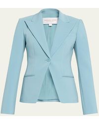 Michael Kors - Sabrina Single-Button Stretch Wool Blazer - Lyst