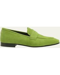 Bougeotte - Suede Flat Penny Loafers - Lyst