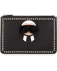 Fendi Karlito Flat Clutch Karlito Flat Clutch - Black