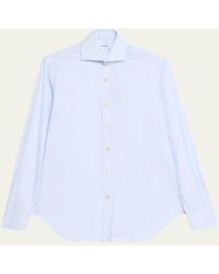 Kiton - Cotton Stripe Sport Shirt - Lyst