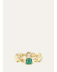 UNIFORM OBJECT - 18K Supernova Ring With Diamonds And Gemstone - Lyst