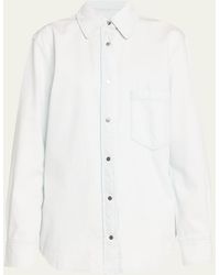 Vince - Snap-front Cotton Twill Overshirt - Lyst