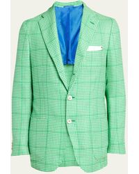 Kiton - Cashmere Houndstooth Check Sport Coat - Lyst